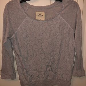 Hollister Gray Floral Top
